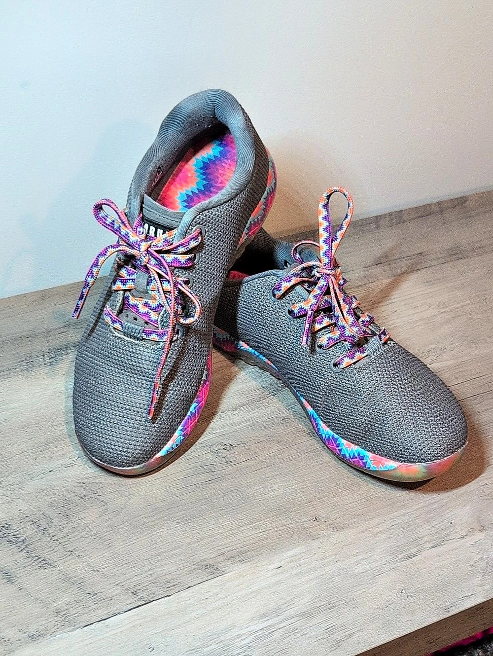 NOBULL Gray & Pink Sneakers